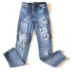 Hippie Laundry Distressed Mid Rise Skinny Jeans 3